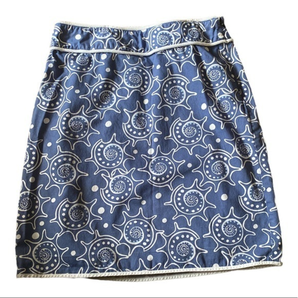 Vineyard Vines Women’s‎ Margo Nautilus Sea Shell Print Skirt Blue Size 2